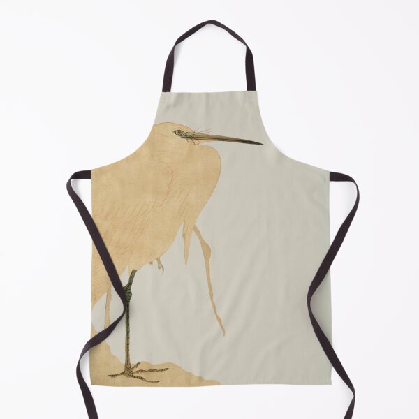 Item preview, Japanese Bird - White Heron - Modern Ukiyo-e - Japandi, Beige designed and sold by Black Swallow.