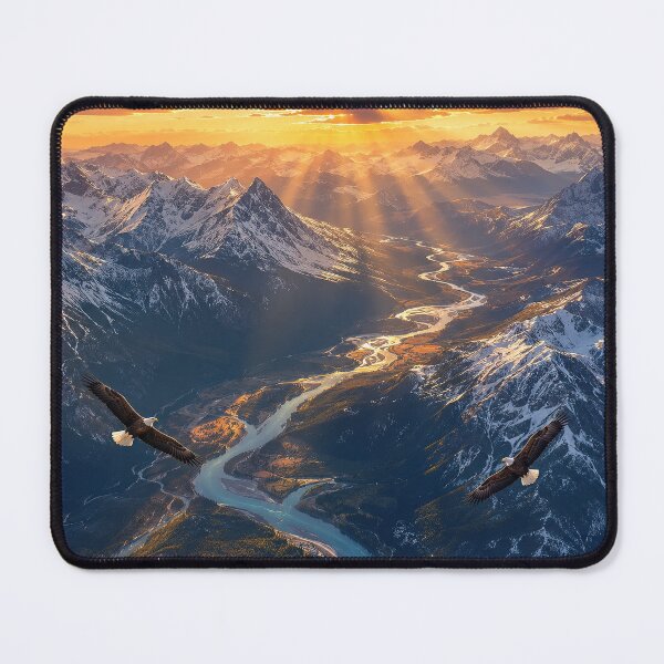 Item preview, Golden Light Over the Alpine River001 designed and sold by boStudio.