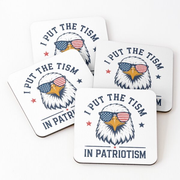Item preview, I Put The Tism In Patriotism Funny Eagle US Flag designed and sold by KistanosMeka.