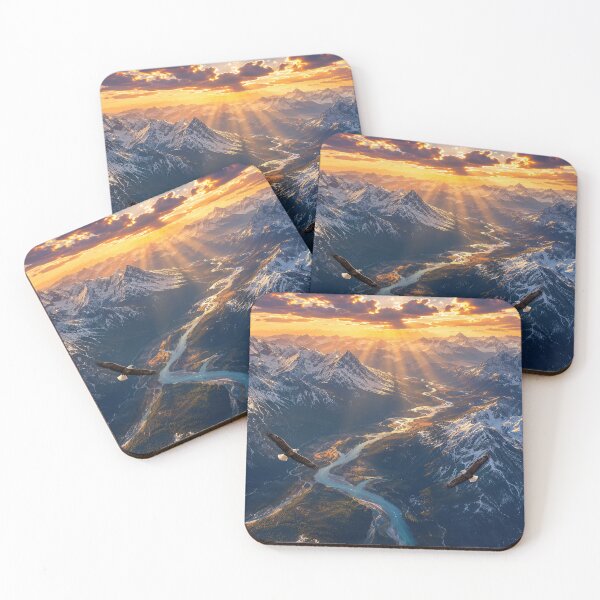 Item preview, Golden Light Over the Alpine River001 designed and sold by boStudio.