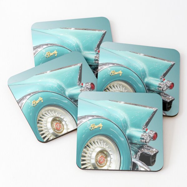 Item preview, 1956 Cadillac Eldorado Biarritz - Teal Tailfin, Sabre Wheel & Biarritz Badge Fine Art designed and sold by Peter Kraaibeek Art Gallery.