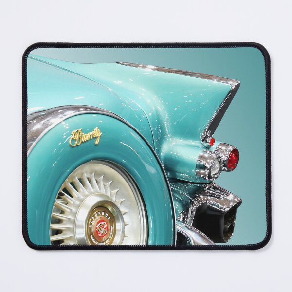 Item preview, 1956 Cadillac Eldorado Biarritz - Teal Tailfin, Sabre Wheel & Biarritz Badge Fine Art designed and sold by Peter Kraaibeek Art Gallery.
