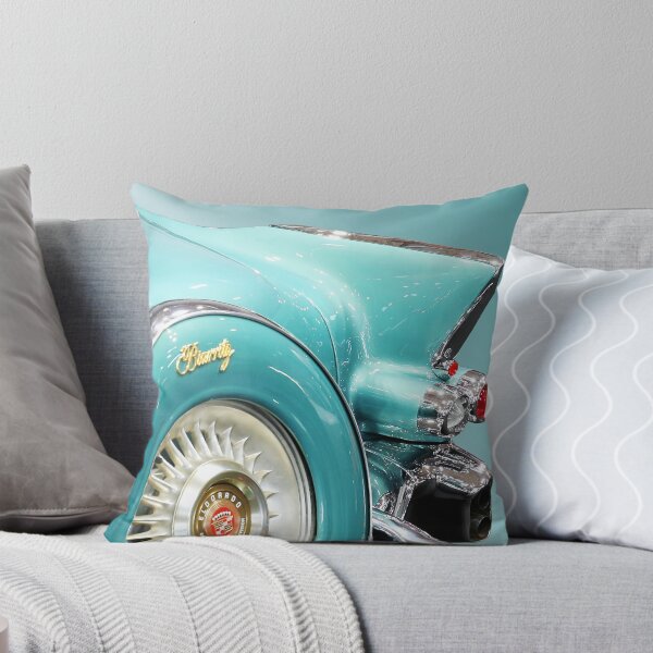 Item preview, 1956 Cadillac Eldorado Biarritz - Teal Tailfin, Sabre Wheel & Biarritz Badge Fine Art designed and sold by Peter Kraaibeek | Generative Designs and Car Art.