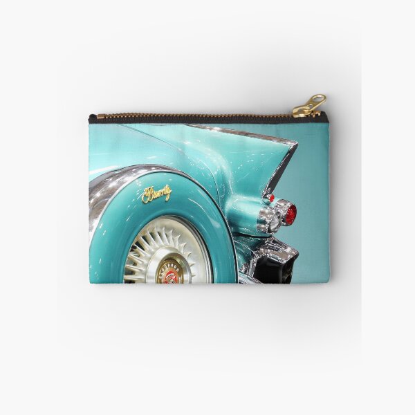 Item preview, 1956 Cadillac Eldorado Biarritz - Teal Tailfin, Sabre Wheel & Biarritz Badge Fine Art designed and sold by Peter Kraaibeek | Generative Designs and Car Art.