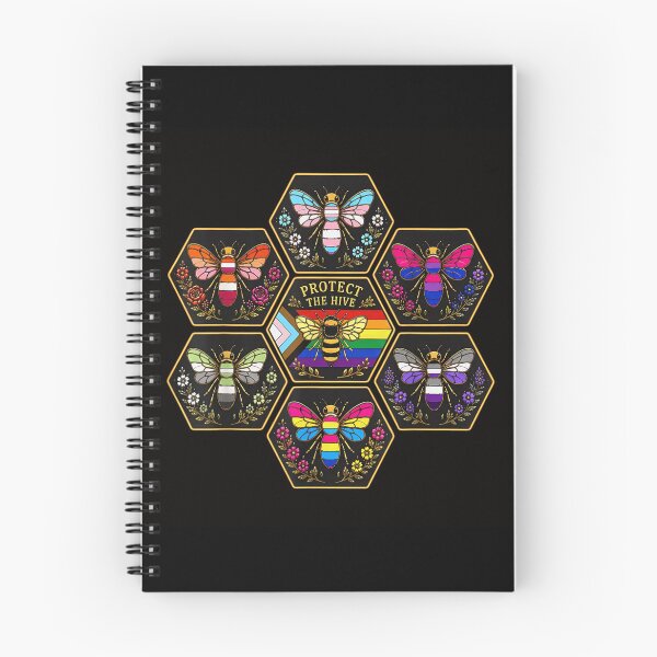 Item preview, Protect The Hive LGBTQ Pride Honeybee Rainbow Flowers Botanical designed and sold by KistanosMeka.