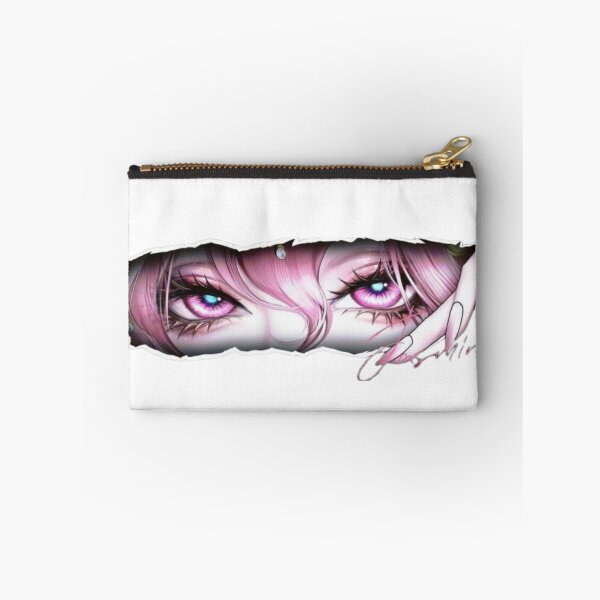 Item preview, Anime Girl Peeker - Pink Eyes Ripped Paper designed and sold by Shehzadi Sana.