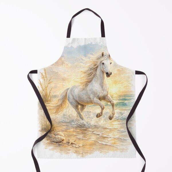 Item preview, Coastal White Horse at Sunrise designed and sold by Kaehaniz.