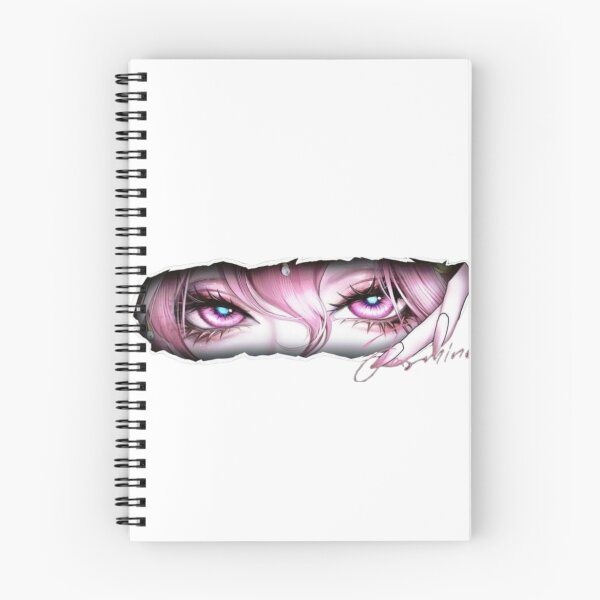 Item preview, Anime Girl Peeker - Pink Eyes Ripped Paper designed and sold by Shehzadi Sana.