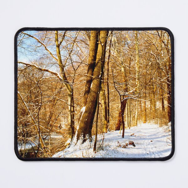 Item preview, Woodland Trail Along a Stream in Winter designed and sold by AMacGPhilly.