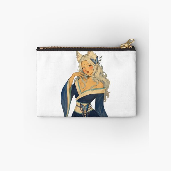 Item preview, Elegant Fox Spirit Pin-Up | Original Kitsune Fantasy Vintage Illustration designed and sold by Cosplayvintage.
