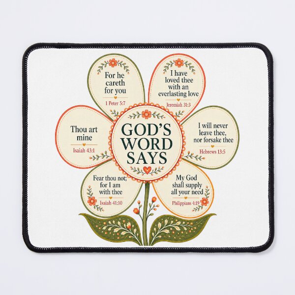 Item preview, God’s Word Says KJV Scripture Flower – Christian Encouragement Gift designed and sold by FaithThroughEverySeason.