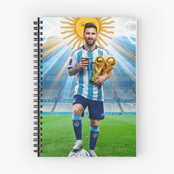 Item preview, Messi GOAT, World Champion with Mate and Trophy, Football Legend designed and sold by G-A-D-U.