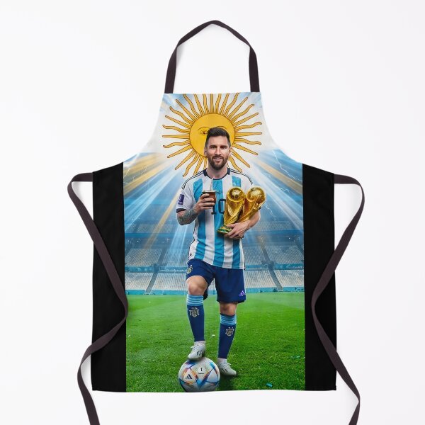 Item preview, Messi GOAT, World Champion with Mate and Trophy, Football Legend designed and sold by G-A-D-U.