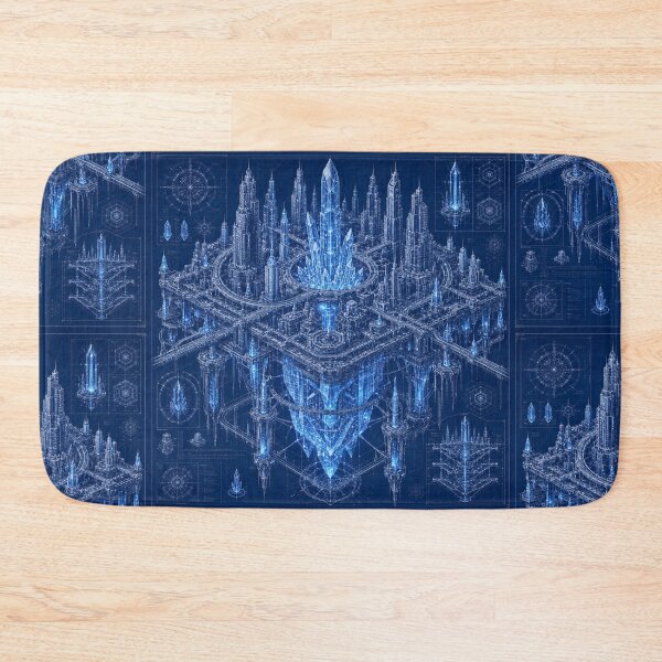 Item preview, Crystal Energy Blueprint | Futuristic Power Core City | Sci-Fi Architecture Blueprint designed and sold by EverStitchStudio ★★★★★.