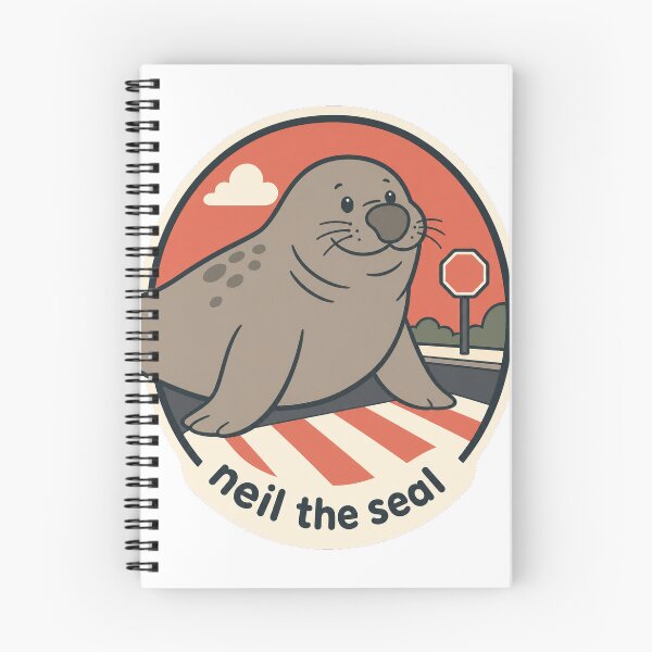 Item preview, Neil the Seal Crosswalk - Funny Chonky Sea Creature Art designed and sold by VisualArtsOasis.