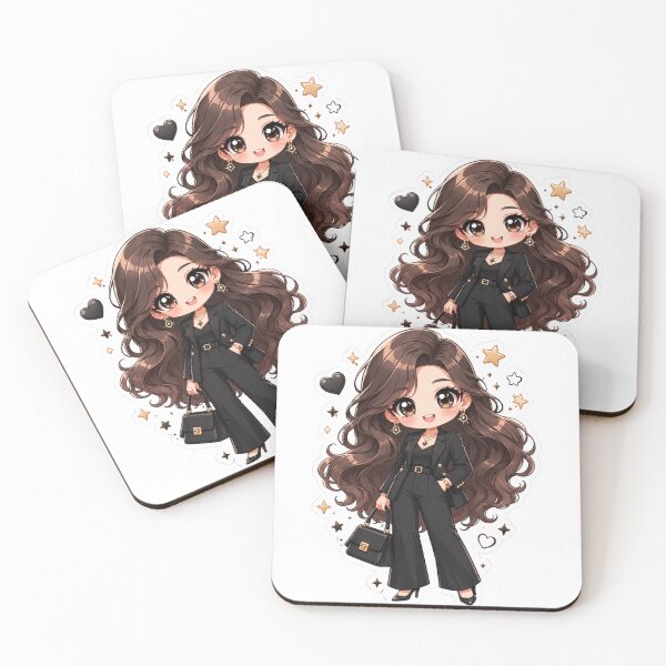 Item preview, Adorable Kawaii Boss Babe Girl in Black Pantsuit | Cute Chibi Business Woman Sticker designed and sold by Sidra digital art 8277237.