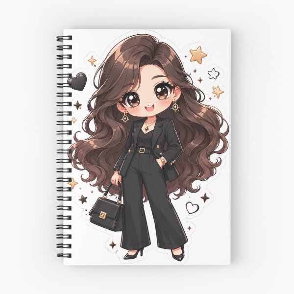 Item preview, Adorable Kawaii Boss Babe Girl in Black Pantsuit | Cute Chibi Business Woman Sticker designed and sold by Sidra digital art 8277237.