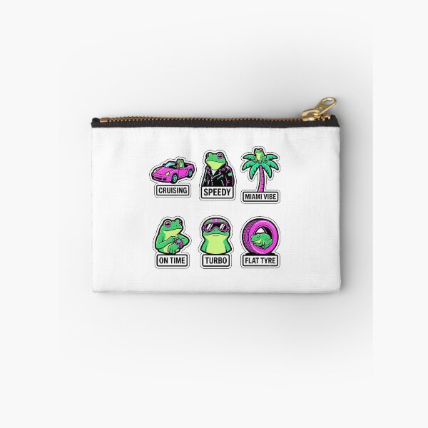 Item preview, Retro Synth Car Frog Sticker Pack - Vintage Neon & Toady Puns designed and sold by SimpleP.