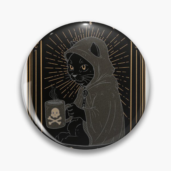 Item preview, Overthinker Professional – Gothic Black Cat Vintage Occult Illustration designed and sold by Farisu.art.