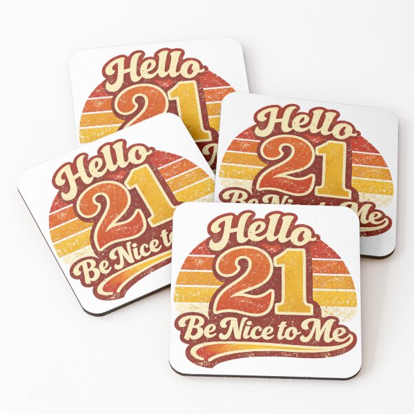 Item preview, Hello 21 Be Nice to Me | Funny 21st Birthday Typography T-Shirt designed and sold by rushaib.