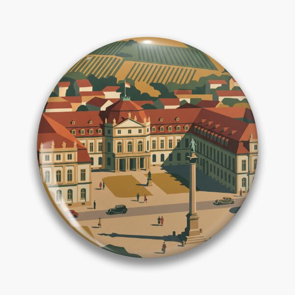 Item preview, Stuttgart Germany Vintage Travel Poster – Palace Art designed and sold by Bomax121.