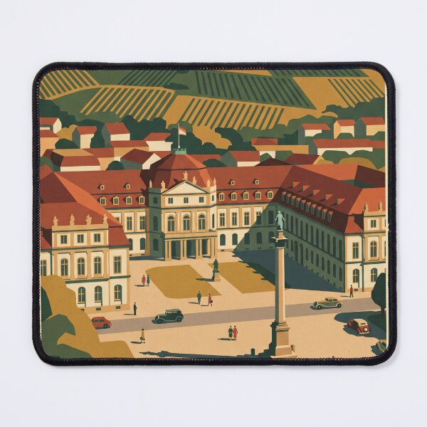 Item preview, Stuttgart Germany Vintage Travel Poster – Palace Art designed and sold by Bomax121.