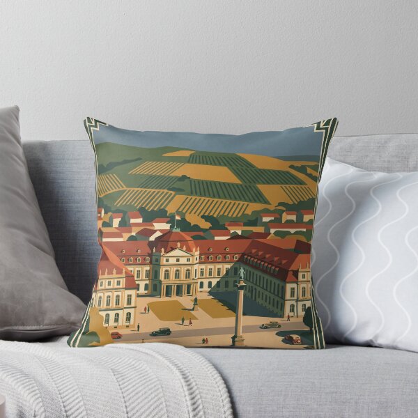 Item preview, Stuttgart Germany Vintage Travel Poster – Palace Art designed and sold by Bomax121.