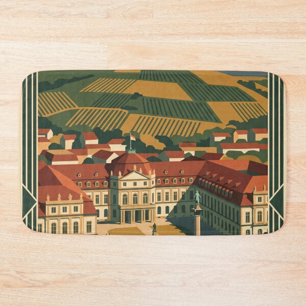 Item preview, Stuttgart Germany Vintage Travel Poster – Palace Art designed and sold by Bomax121.