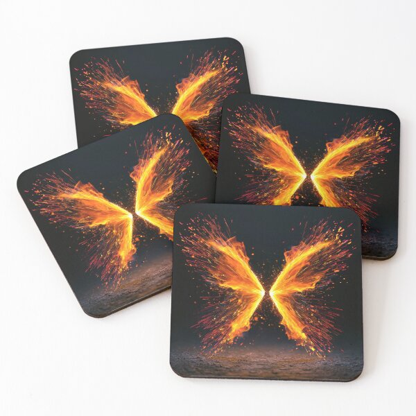 Item preview, Fire Butterfly - Fiery Nature Fantasy Art Design designed and sold by WordPlayStudio.