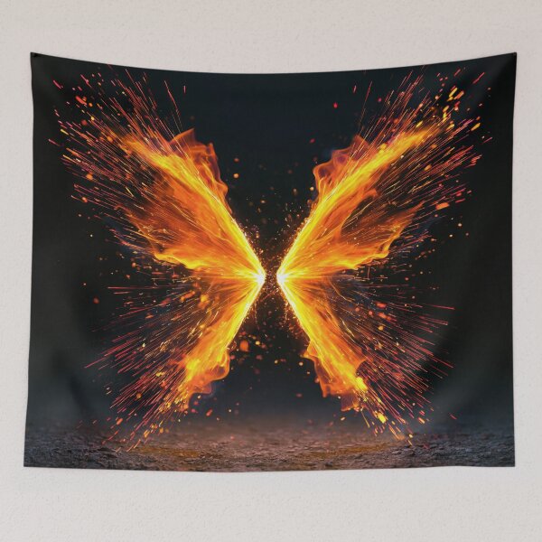 Item preview, Fire Butterfly - Fiery Nature Fantasy Art Design designed and sold by WordPlayStudio.