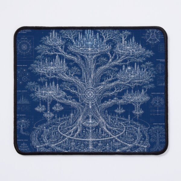 Item preview, Tree of Civilization Blueprint | Futuristic World Tree | Bio-Architectural Concept Art designed and sold by EverStitchStudio ★★★★★.