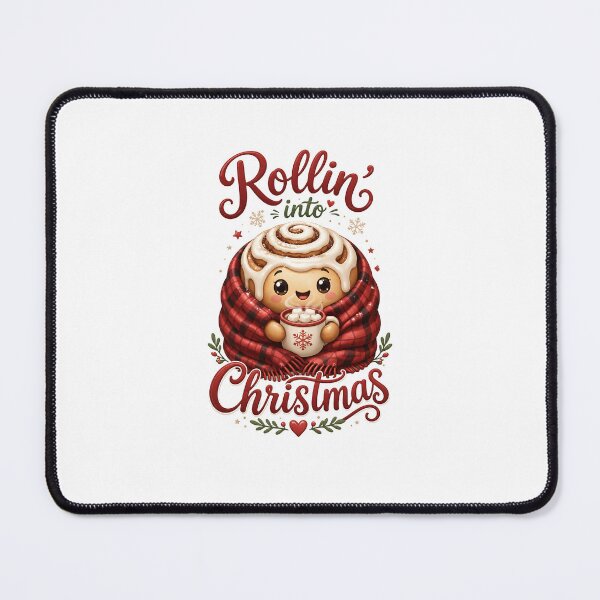Artikelvorschau, Rollin' into Christmas Cute Cinnamon Roll entworfen und verkauft von DesignsCreative.
