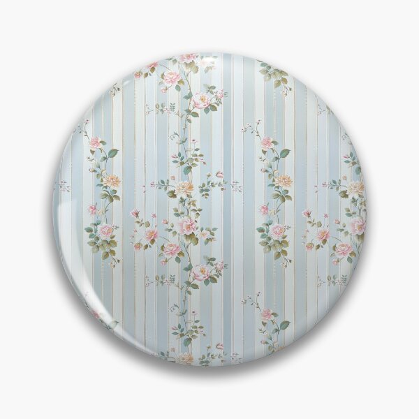 Item preview, Vintage Blue Floral Striped  designed and sold by LouieVanille.