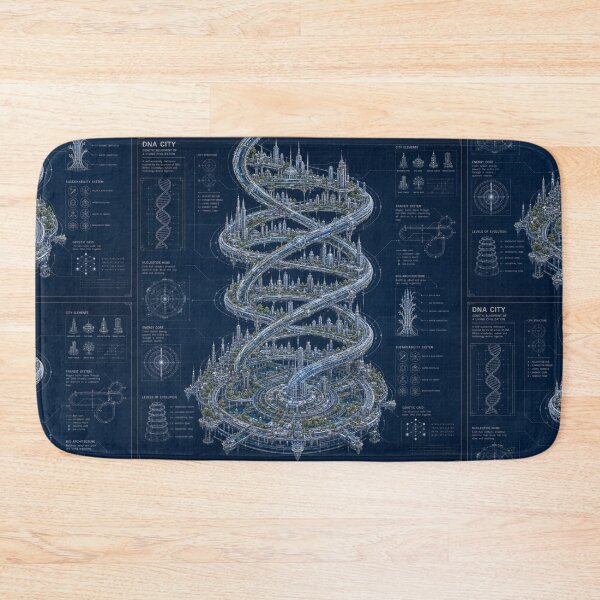 Item preview, DNA City Blueprint | Genetic Megacity | Futuristic Bio-Tech Architecture | Sci-Fi Engineering Art designed and sold by EverStitchStudio ★★★★★.