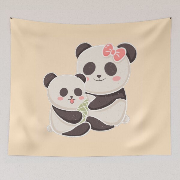 Item preview, Cute Panda Mom and Baby Sticker | Kawaii Panda Family | Adorable Animal Cartoon Gift designed and sold by ranivibes008.