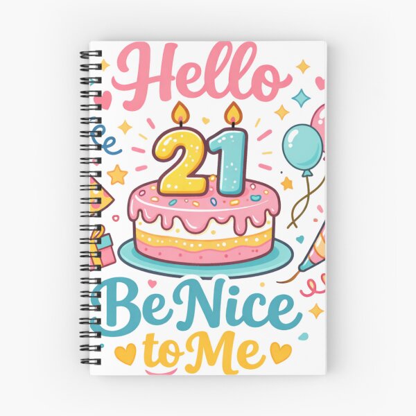 Item preview, Hello 21 Be Nice to Me | Funny 21st Birthday Typography T-Shirt designed and sold by rushaib.