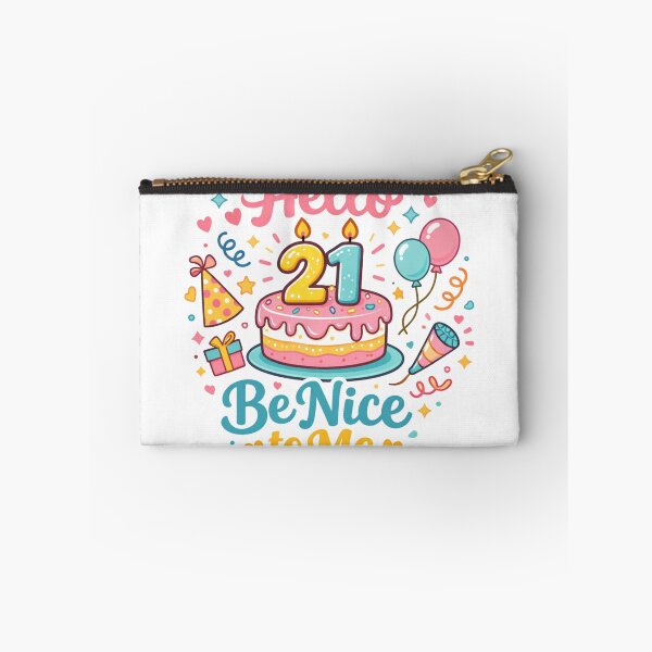 Item preview, Hello 21 Be Nice to Me | Funny 21st Birthday Typography T-Shirt designed and sold by rushaib.