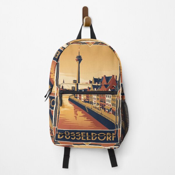 Item preview, Düsseldorf Germany Vintage Travel Poster – Rhine Art designed and sold by Bomax121.