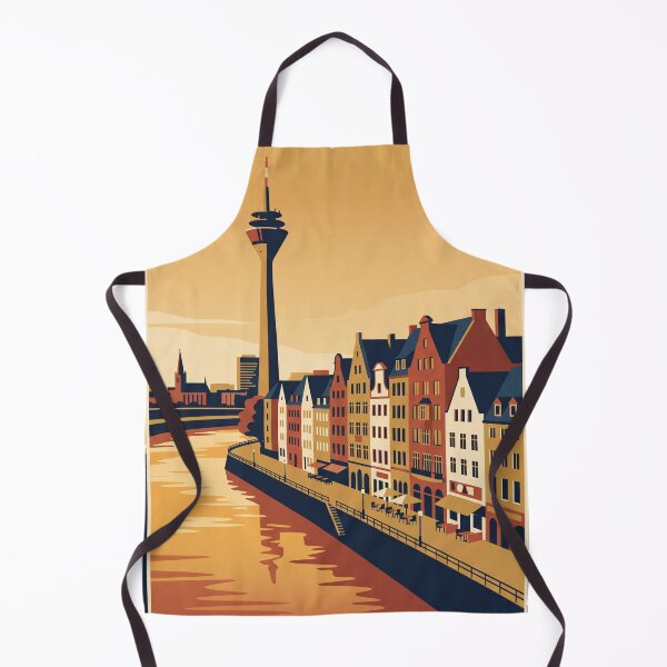 Item preview, Düsseldorf Germany Vintage Travel Poster – Rhine Art designed and sold by Bomax121.