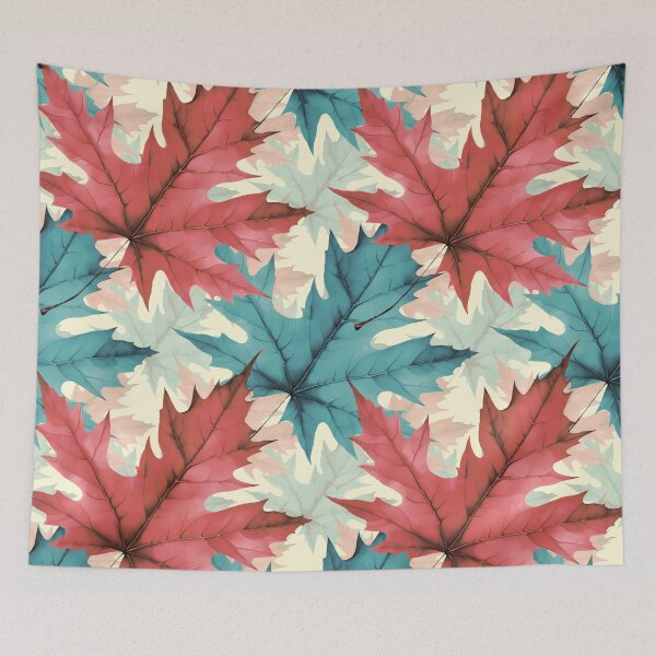 Item preview, Colorful Autumn Leaf Pattern | Warm Colors | Cream Background designed and sold by UnhingedBird.