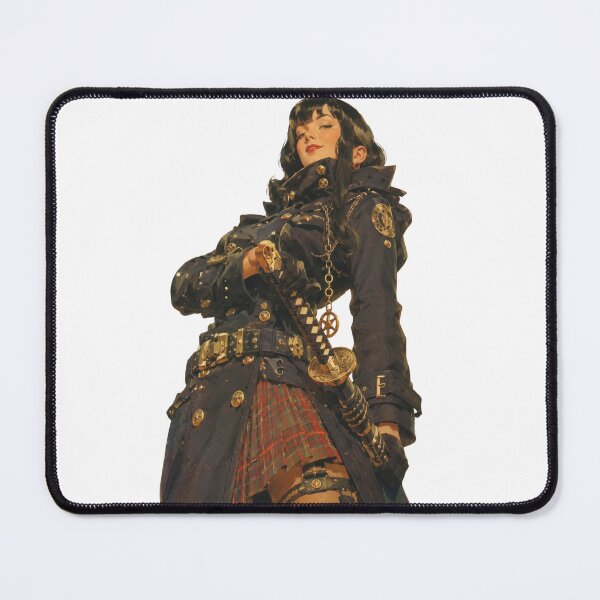 Item preview, Dark Gothic Swordswoman Pin-Up | Original Vintage Fantasy Illustration designed and sold by Cosplayvintage.