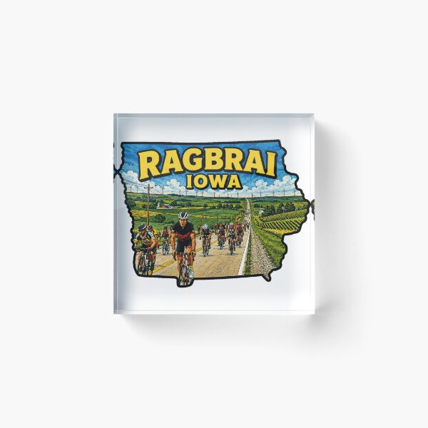Item preview, RAGBRAI Iowa Map designed and sold by clintang.