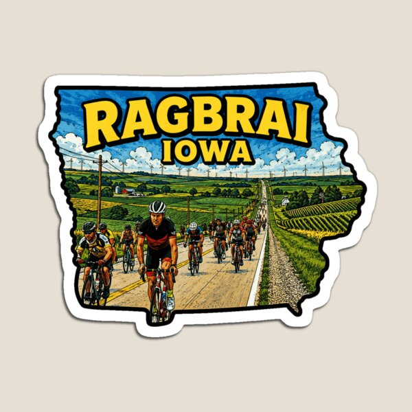 Item preview, RAGBRAI Iowa Map designed and sold by clintang.