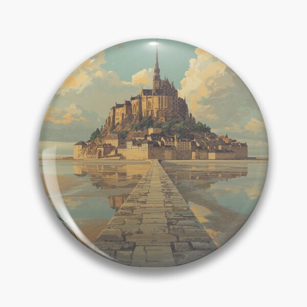 Item preview, Vintage Mont Saint Michel France Mid Century Poster designed and sold by KaBaRen.