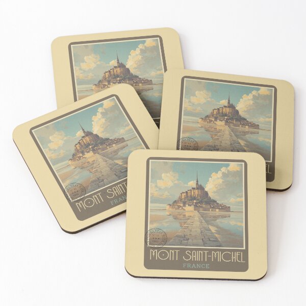 Item preview, Vintage Mont Saint Michel France Mid Century Poster designed and sold by KaBaRen.