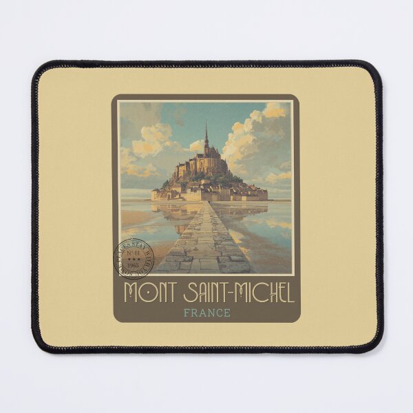 Aperçu de l'œuvre Affiche vintage du Mont Saint-Michel, France, milieu du XXe siècle créée et vendue par KaBaRen.