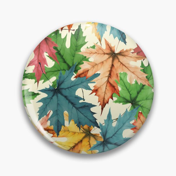 Item preview, Colorful Autumn Leaf Pattern | Warm Colors | Cream Background designed and sold by UnhingedBird.
