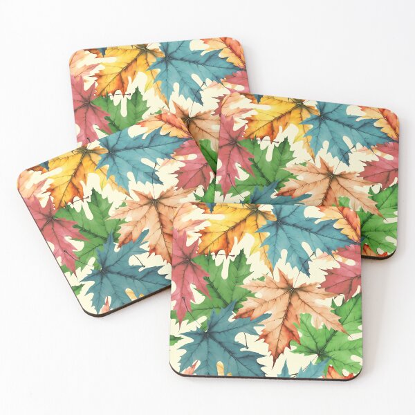 Item preview, Colorful Autumn Leaf Pattern | Warm Colors | Cream Background designed and sold by UnhingedBird.