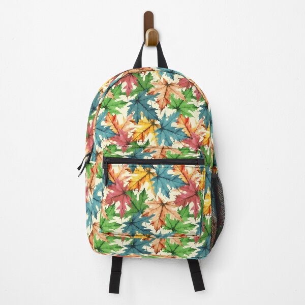 Item preview, Colorful Autumn Leaf Pattern | Warm Colors | Cream Background designed and sold by UnhingedBird.