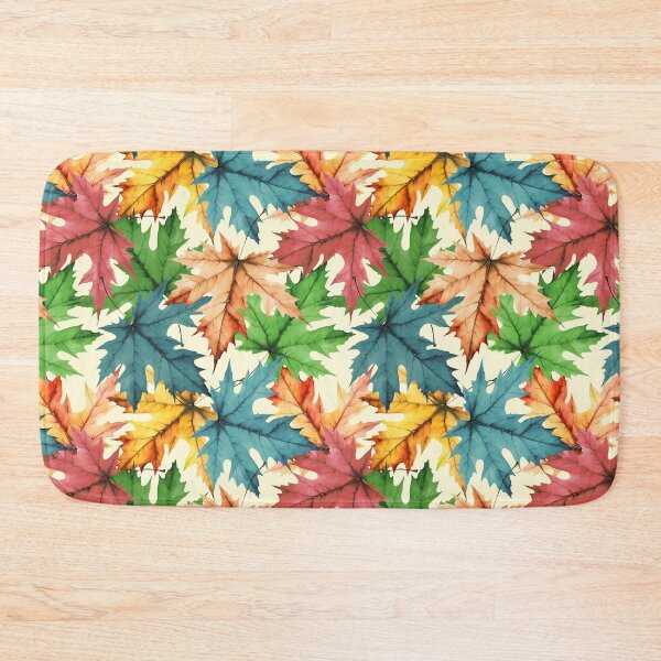 Item preview, Colorful Autumn Leaf Pattern | Warm Colors | Cream Background designed and sold by UnhingedBird.